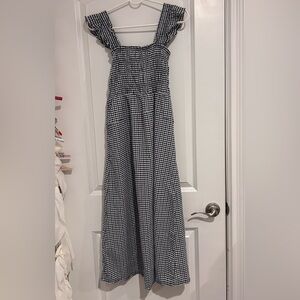 Old Navy Navy and White Striped Maxi Dress